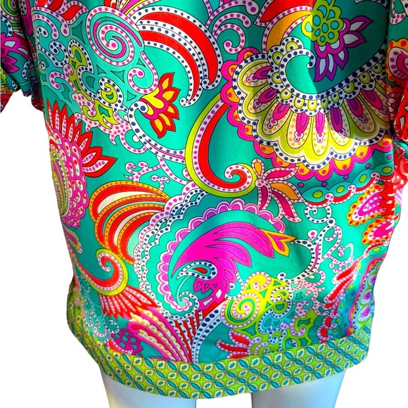 Trina Turk Folkloric Festival  Kaftan Tunic Swim Cover size small. - Picture 5 of 8